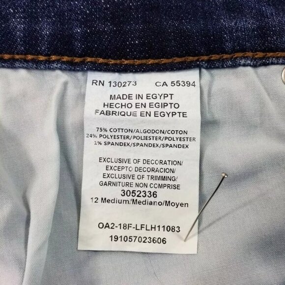 Lee Relaxed Girlfriend Fit Jaded Wash Distressed Denim Jeans Womens 12M NWT - Picture 11 of 13